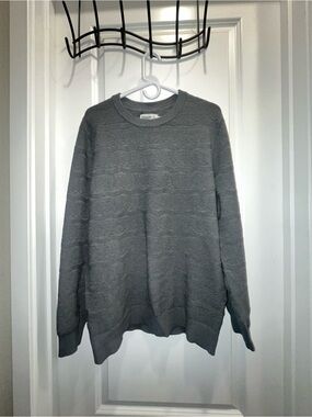 Wellen Wave Texture Stitch men’s grey Sweater